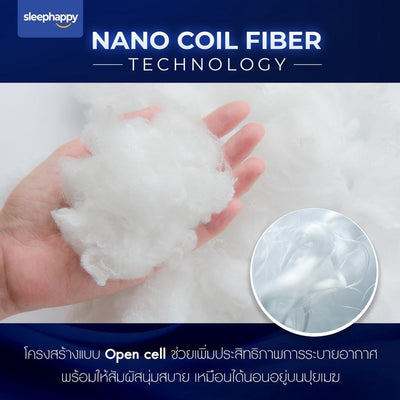 ท็อปเปอร์เส้นใยไมโครเจล รุ่น Cloudy Topper หนา 3 นิ้ว: เส้นใย Nano Coil Fiber นุ่มสบาย ระบายอากาศได้ดี