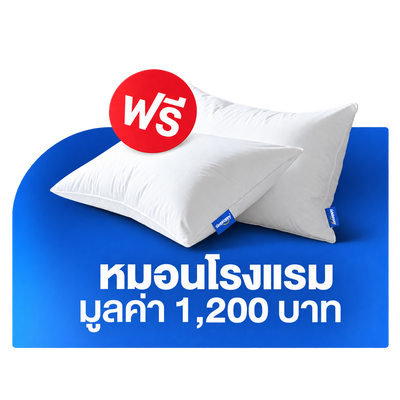 หมอนโรงแรม 2 ใบ