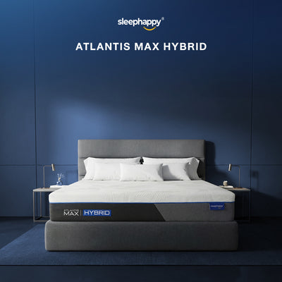 The Atlantis Max Hybrid pocket spring mattress, reinforced with natural latex and memory foam, offers a soft yet firm feel, delivering maximum comfort and a restful sleep every day.