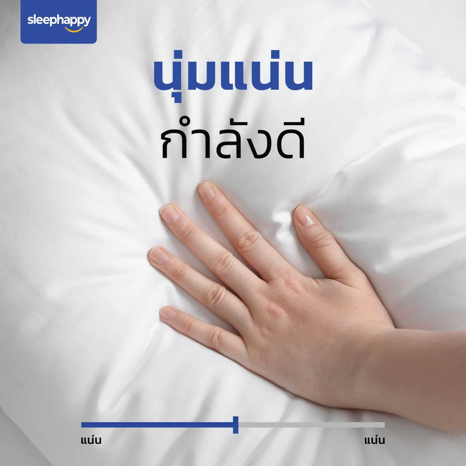 Cloud Comfort Pillow สัมผัสหมอนหนุนนุ่มแน่น Super Soft Hallow Fiber - sleep-happy-th