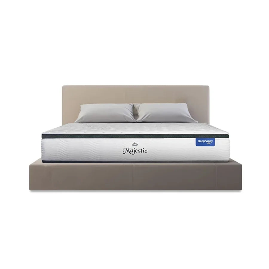 ที่นอนยางพาราธรรมชาติ Hybrid เสริมคูลเจลเมมโมรี่โฟมและพ็อกเก็ตสปริง รุ่น Majestic หนา 14 นิ้ว - sleep-happy-th