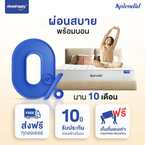 ที่นอนพ็อกเก็ตสปริง รุ่น Splendid สัมผัสนุ่มกึ่งแน่น สไตล์โรงแรม ลดเเรงสั่นสะเทือนได้ดี - sleep-happy-th