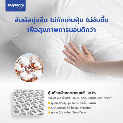 Microfiber Pillow Xtralong: หมอนไมโครไฟเบอร์ขนาดใหญ่ 1,600 กรัม หนุนสบาย รองรับการนอนได้กว้างขึ้น