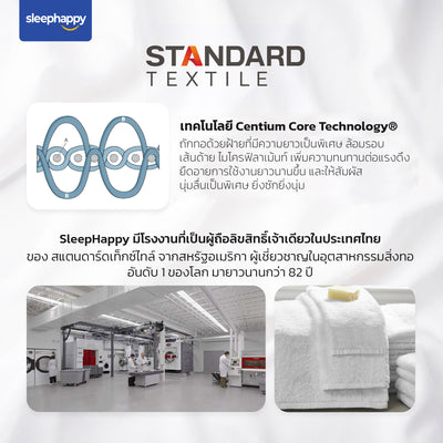 Luxury Hotel Soft Touch Towel Set เซ็ตผ้าขนหนูและผ้าเช็ดผม SleepHappy: ผ้าขนหนูเทคโนโลยี Centium Core ทนทาน นุ่มลื่น โรงงานมาตรฐานสิ่งทอ