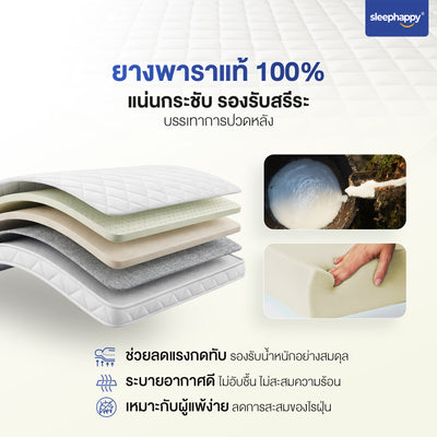 XtraFirm Latex Topper, a special firm version of the genuine latex topper, enhances the firmness of your favorite mattress, reducing back pain. The soft cover meets the standards of 5-star hotel mattresses.