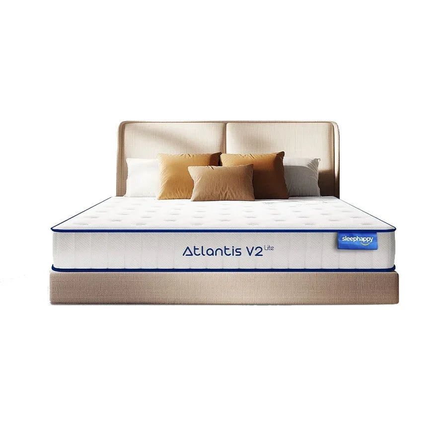 ที่นอนพ็อกเก็ตสปริง รุ่น Atlantis V2 Lite เสริมยางพาราธรรมชาติ สัมผัสแน่นและเด้ง โอบรับสรีระ ช่วยลดอาการปวดหลังได้ดี - sleep-happy-th