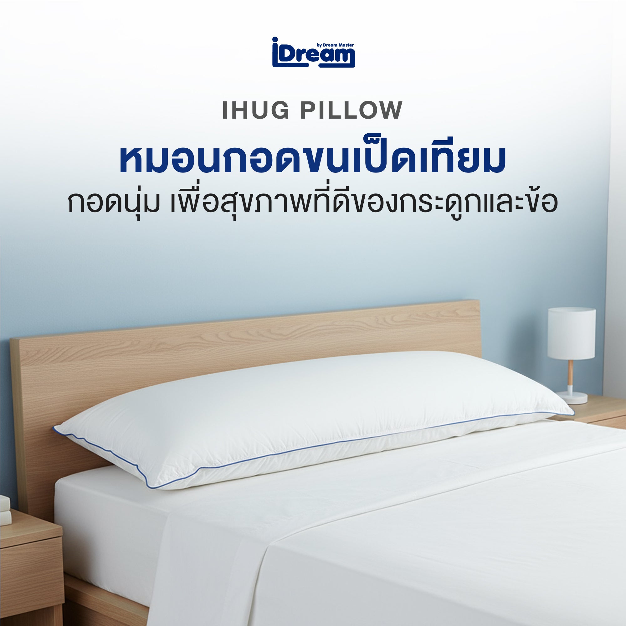iDream iHug Body Pillow หมอนกอดบอดี้ หมอนหนุนตัวเพื่อสุขภาพที่ดีของกระดูกและข้อ