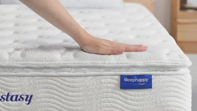 ที่นอนพ็อกเก็ตสปริงผสานยางพาราธรรมชาติแท้ 100% เสริม Pillow top รุ่น Ecstasy หนา 12 นิ้ว สัมผัสนุ่มแน่น