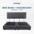 Bed Base + Head Board ฐานเตียงและหัวเตียงสไตล์โรงแรม โครงไม้ หุ้มด้วยผ้าลินินแบบหนาพิเศษ แข็งแรง ทนทาน