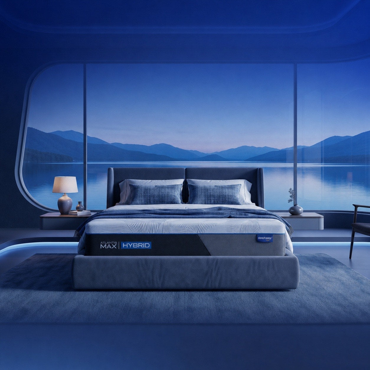 ที่นอน Atlantis Collection ในห้องนอนโทนเย็น